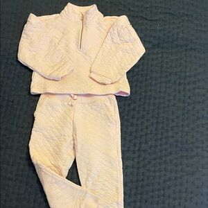 Janie and Jack Quilted Soft Pink Set